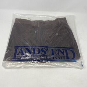 Lands End Corduroy Trousers Mens 42x26.25 Brown Vtg Deadstock USA Made Heritage